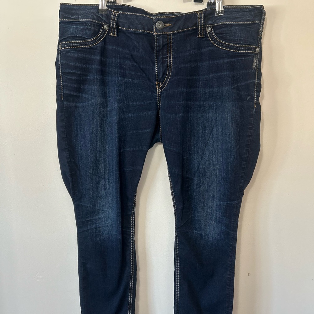 Silver Suki Jeans Size 22/L31 Skinny Style Jeans Silver Jeans Co Super Skinny